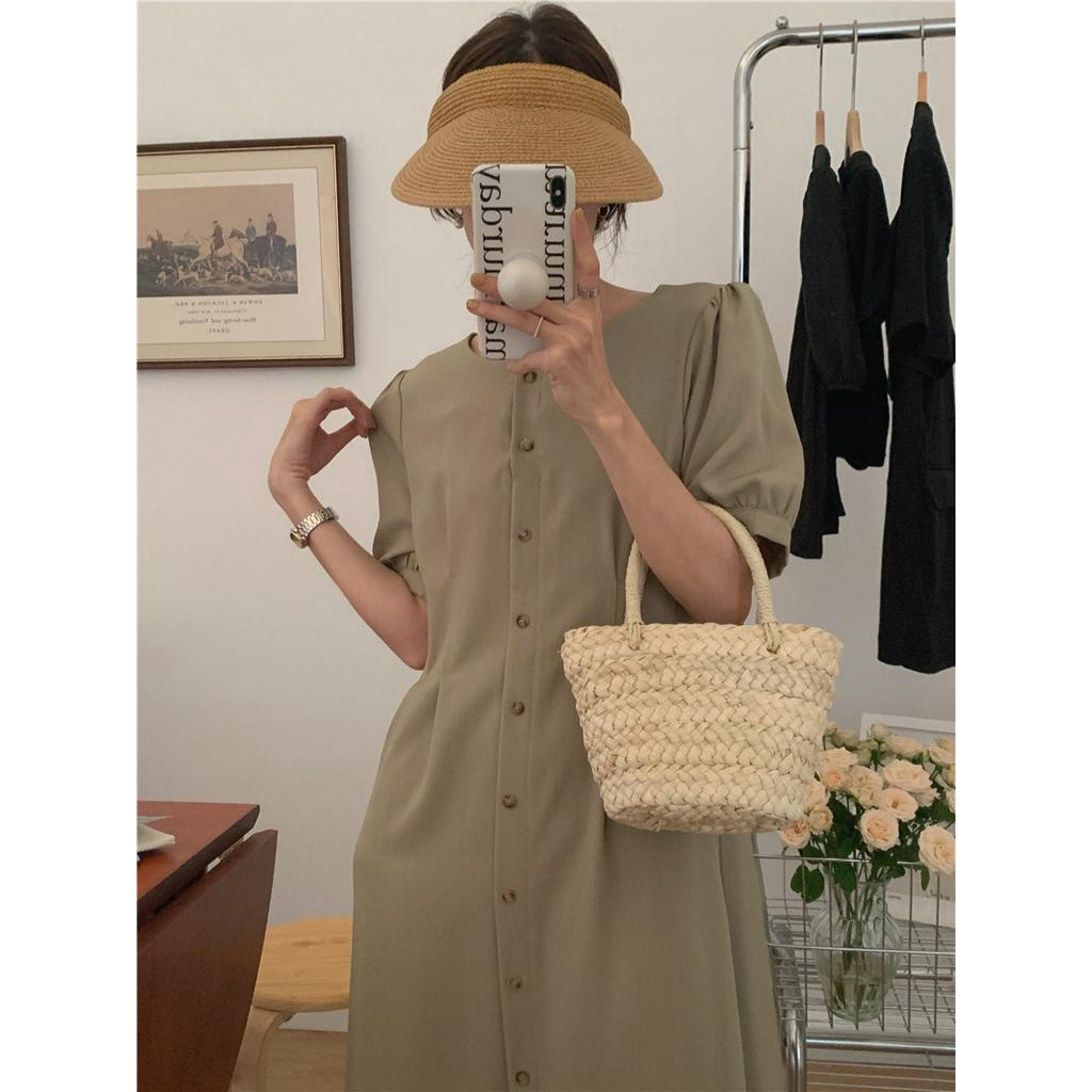 Đầm Midi Tay Ngắn Có Cổ Tháo Rời Được 51779