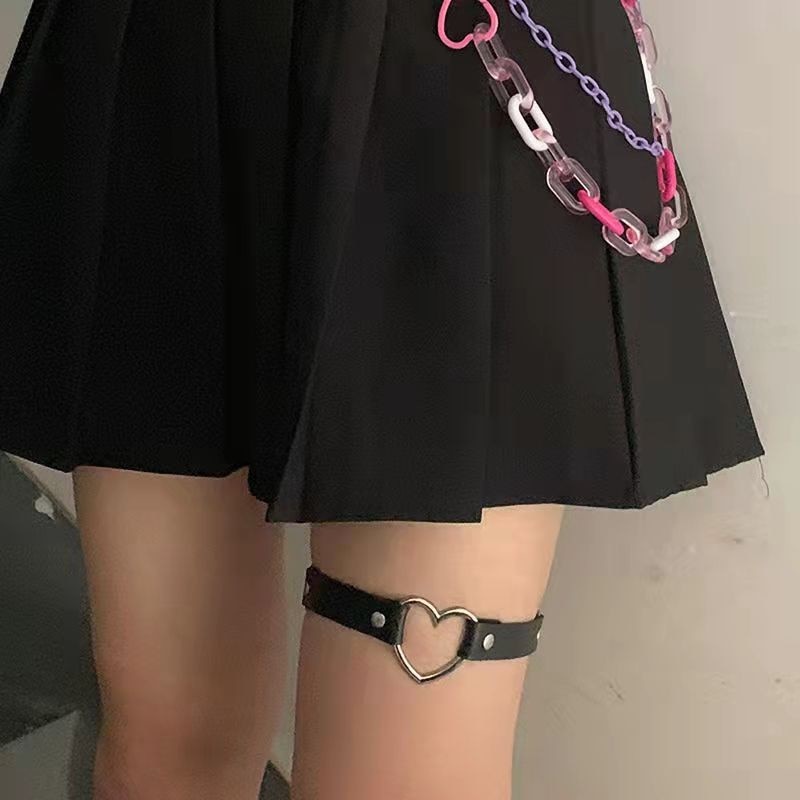 Đai Nịt Tất Da Pu Đính Đinh Tán Quyến Rũ