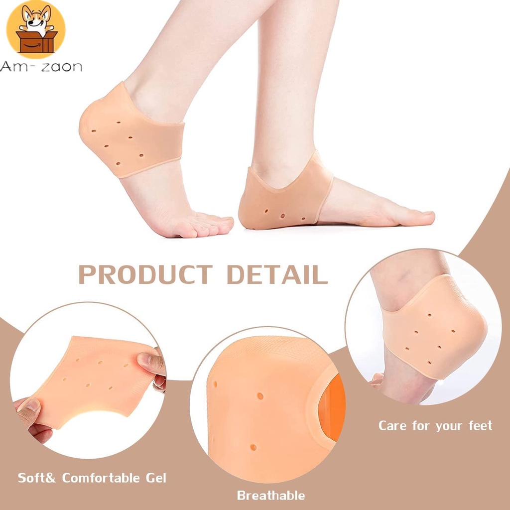 1 Cặp Đệm Gel Bảo Vệ Gót Chân Chống Nứt Nẻ
