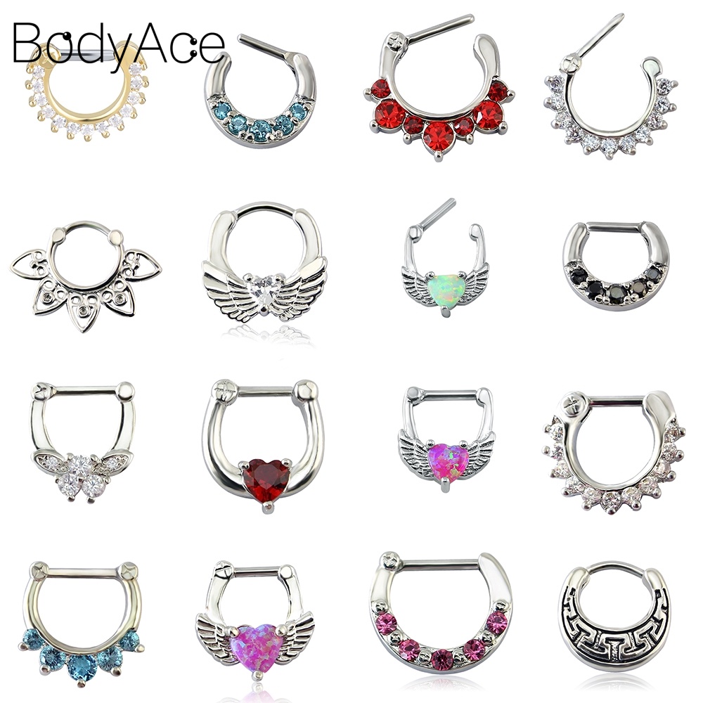 Khuyên mũi đính đá phong cách Ấn độ sang trọng 16g