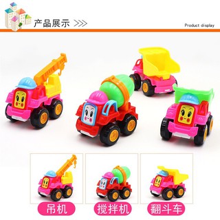 Đồ chơi xe công trình kéo lại theo quán tính cho bé