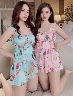 BỘ LỤA 2 DAY ĐÙI HOA CAO CẤP