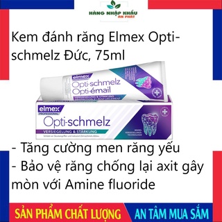 Kem đánh răng Elmex Opti-Schmelz Tăng cường men răng & Răng bóng khỏe, 75ml