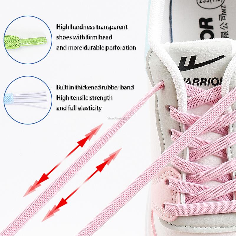 Dây Giày Thể Thao Không Cần Buộc Co Giãn Thời Trang Cho Trẻ Em Và Người Lớn