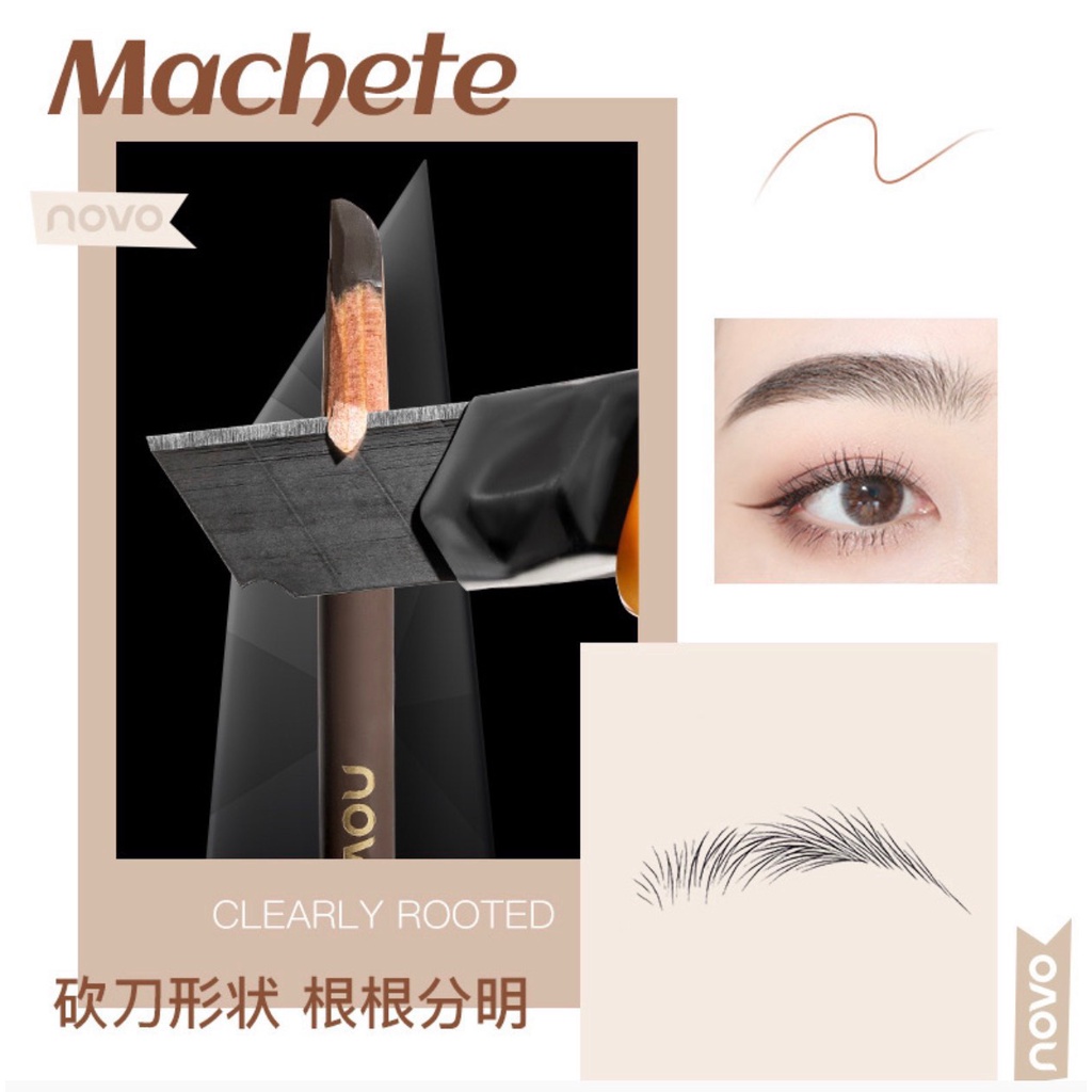 Bút chì kẻ mày dạng gọt NOVO Cloud Mist Eyebrow Pencil  - Thế giới lông mi
