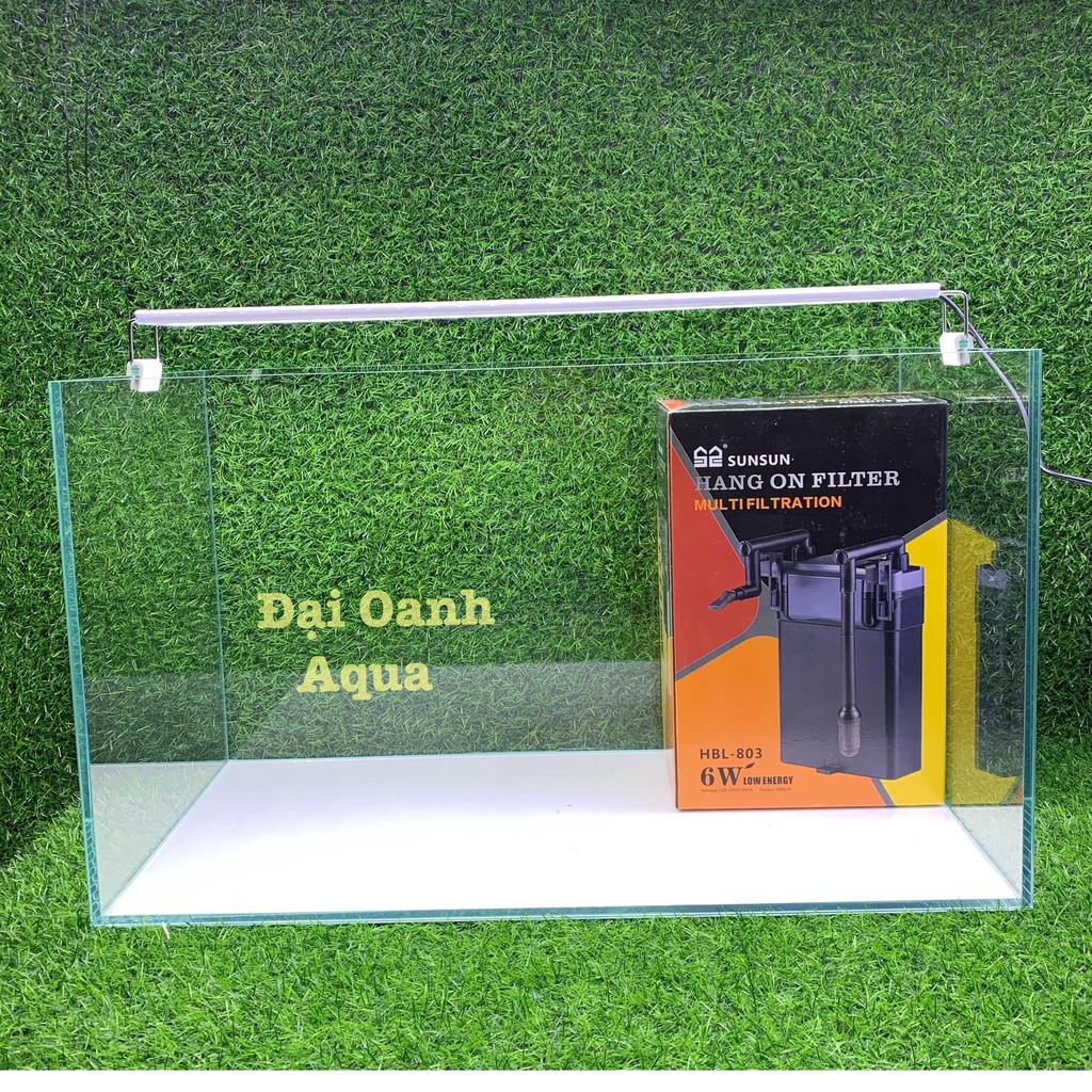 { RẺ VÔ ĐỐI } Bộ Bể Cá 60cm Kính Siêu Trong 5 Mặt, Dài 60cm Rộng 30cm Cao 36cm - Bể Cá Cảnh