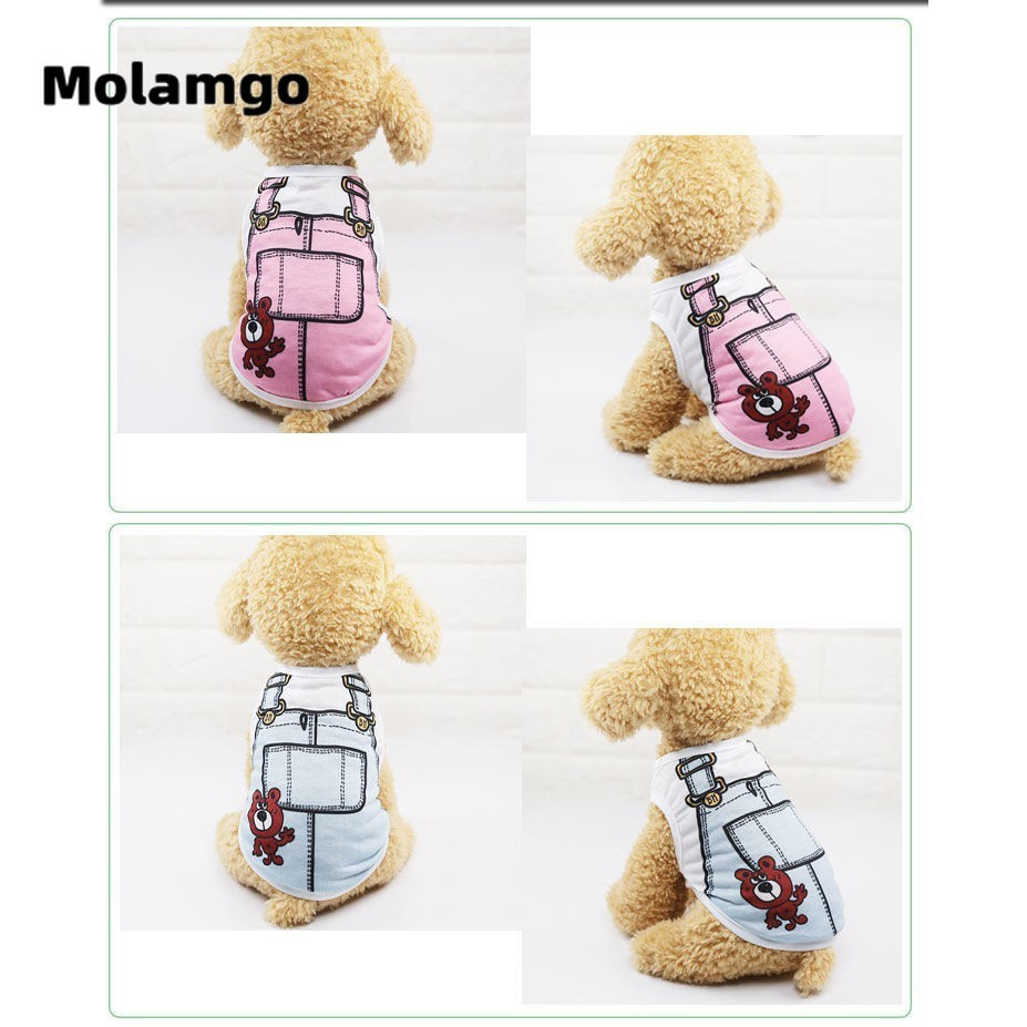 Áo Khoác Sát Nách Phối Lưới Thoáng Khí Cho Cún Cưng