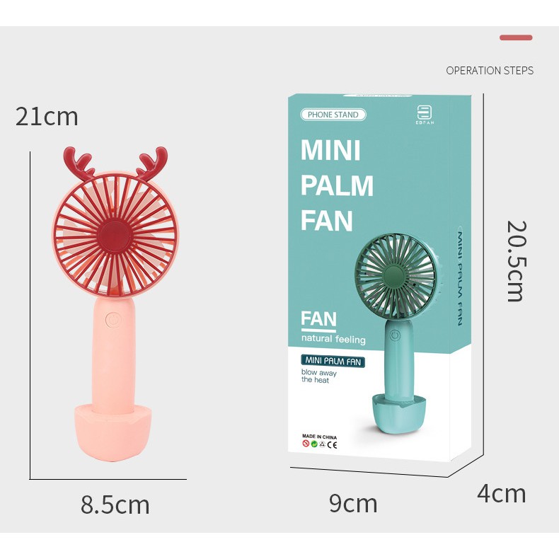 Quạt sạc điện cầm tay MINI PALM FAN