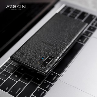 Miếng Dán Da Điện Thoại Galaxy Note 8/9/10/10Plus/Note20/Note20 Ultra | Da Bò Đen Vân Hạt - Da Thật 100%