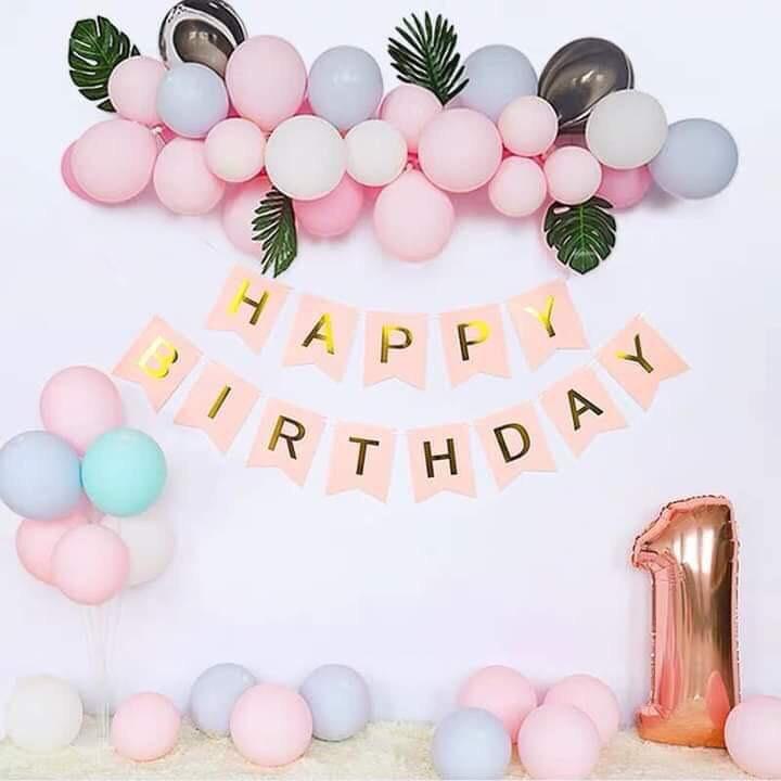 [Ảnh thật] Set trang trí sinh nhật theo concept dễ thương cho bé trai và gái TẶNG KÈM bơm bóng, keo dán tùy combo