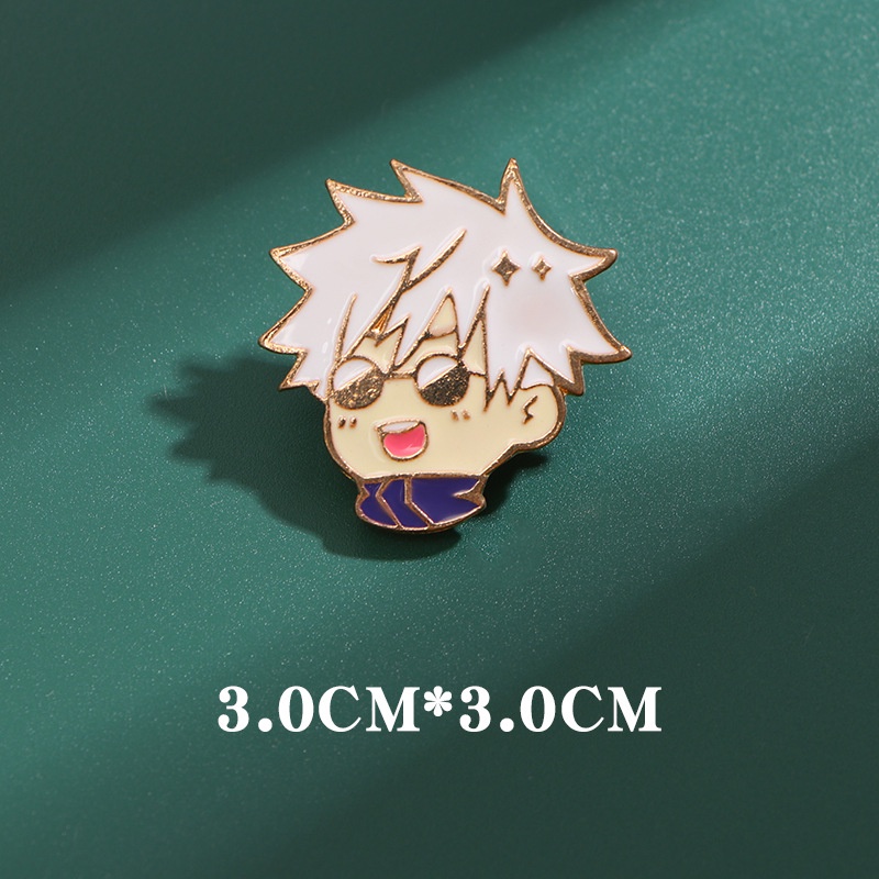 Ghim Cài Áo Kim Loại Phong Cách Anime Jujutsu Kaisen Gojo Satoru Fushiguro Megumi