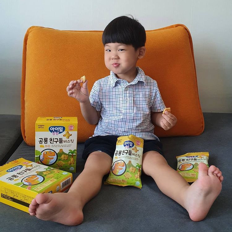 Bánh quy phô mai khủng long Ayiyum từ Ildong Hàn Quốc cho bé gói 60g
