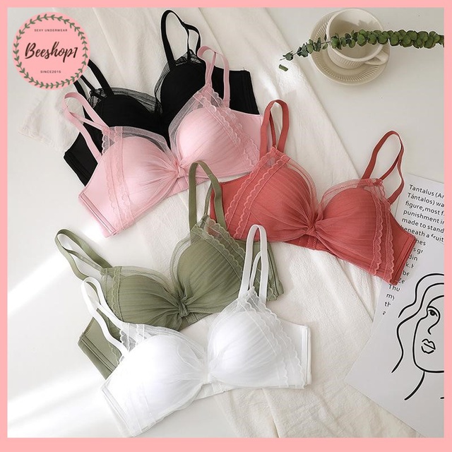 Bộ đồ lót đúc su phối ren, áo lót ren sexy quyến rũ AR103
