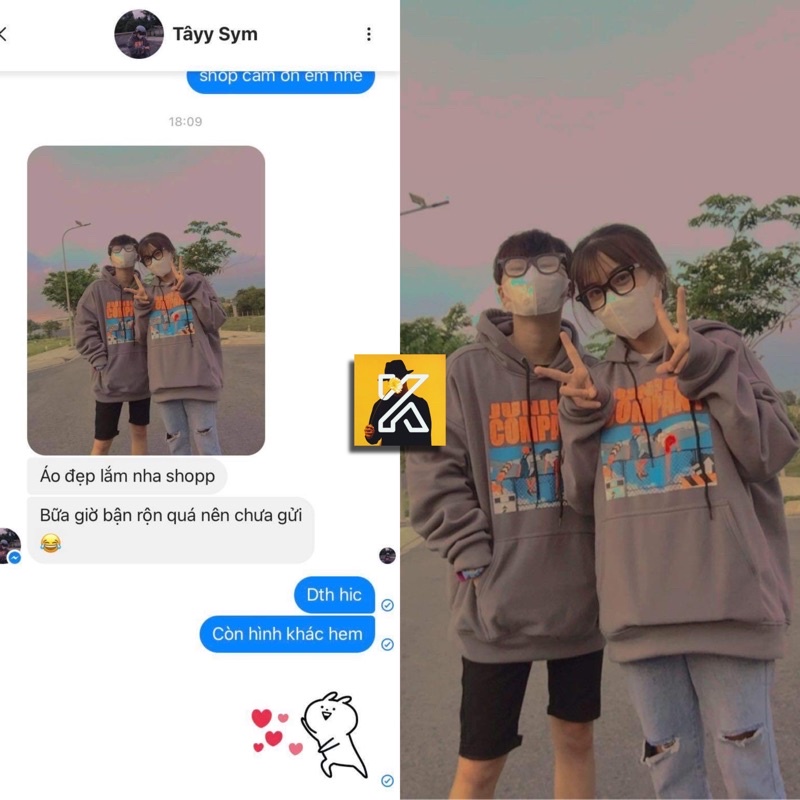 [ sẵn ] Áo Hoodie Forrm Rộng Xám Đen COMPANY Ulzzang [ nam nữ mặc được ] | BigBuy360 - bigbuy360.vn