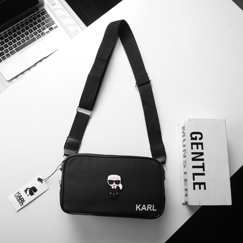 TÚI ĐEO CHÉO KARL LAGERFIELD 2022 Chất liệu si chống thấm nước,Logo cao su chính hãng
