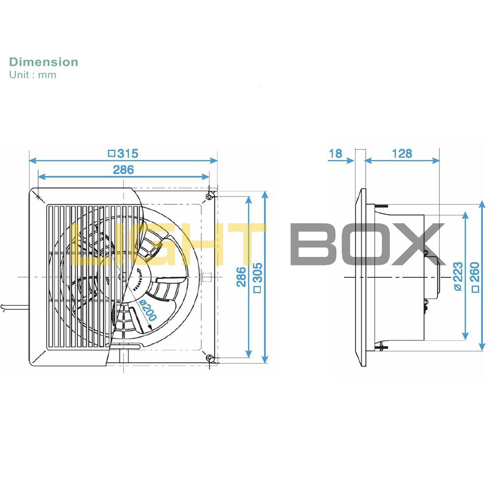 Quạt hút âm trần Panasonic FV-20CUT1