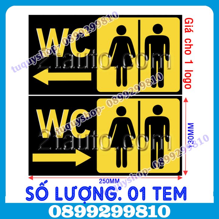 01 TEM DECAL DÁN CHỈ DẪN HƯỚNG ĐI TỚI NHÀ VỆ SINH- HƯỚNG ĐI WC DÙNG CHO VĂN PHÒNG CÔNG TY NHÀ RIÊNG