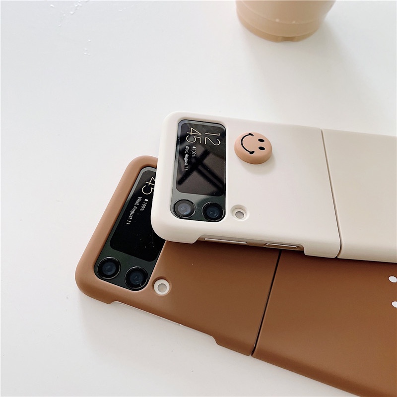 Ốp Điện Thoại PC Cứng Chống Sốc Họa Tiết Mặt Cười Cho Galaxy Z Flip 4 5G Z Flip 3