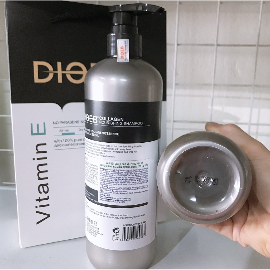 [ Chính Hãng ] Dầu Gội DIOEB Vitamin E, Dầu Xả DIOEB Collagen Phục Hồi Tóc Mềm Mượt (800ml)