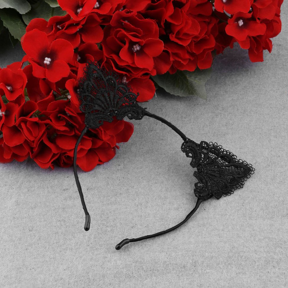Cute Kitten Costume Ear Lace Hairbands Fashion Party Headbands For Female