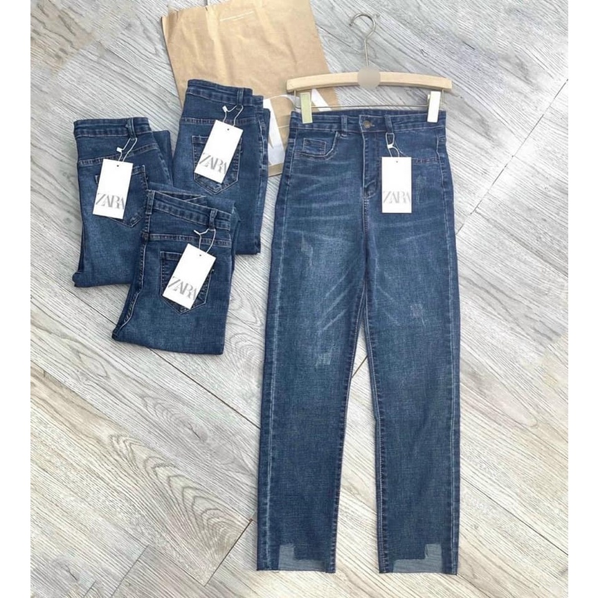MÃ 929-389 QUẦN JEAN CẠP CAO CẮT GẤU
