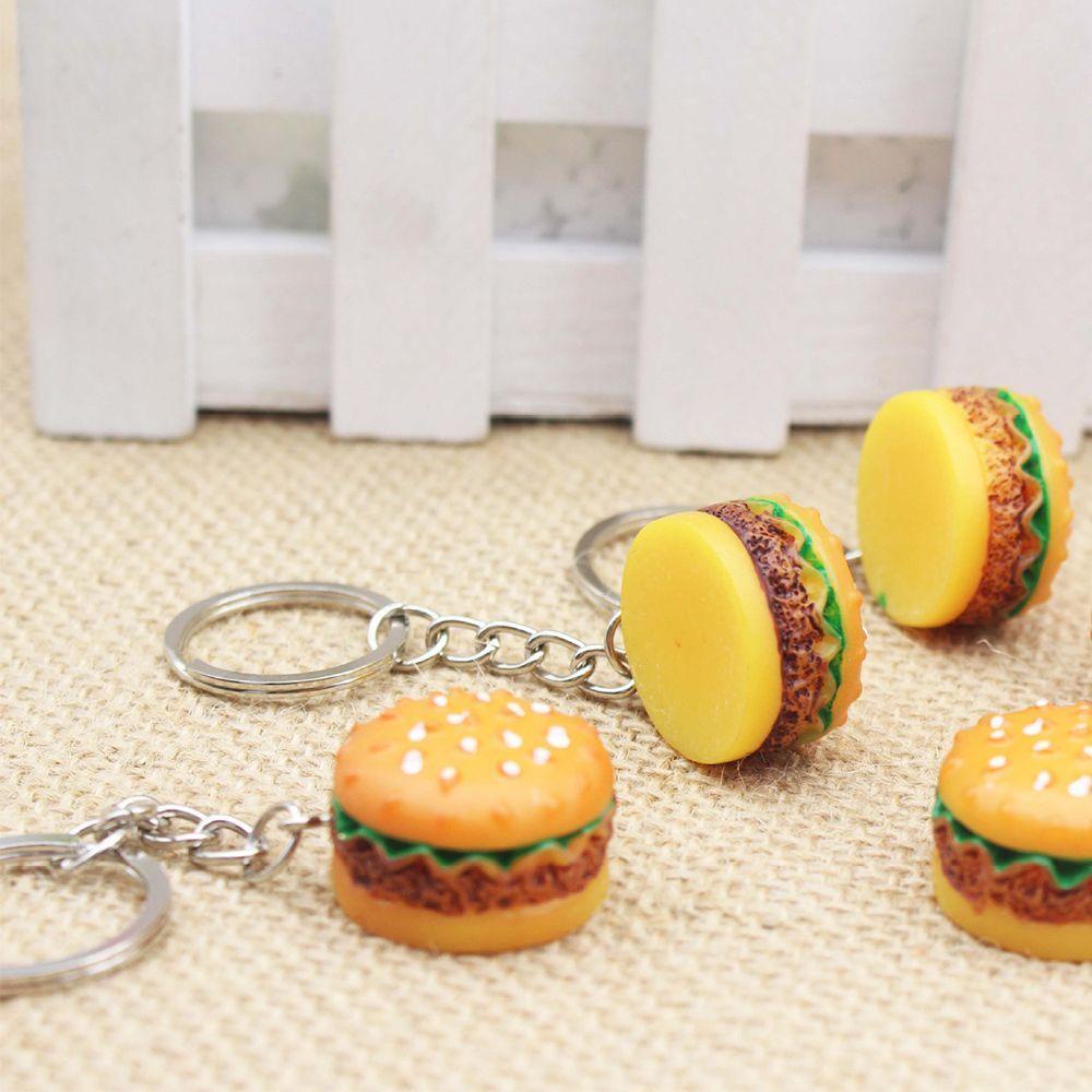 Móc Khóa Handmade Hình Bánh Hamburger Độc Đáo