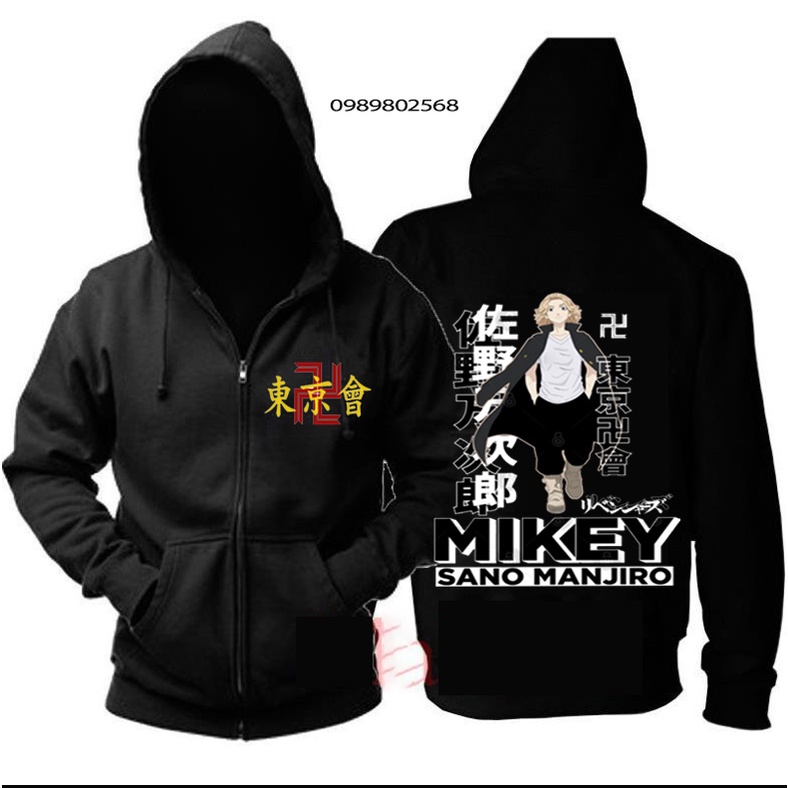 💥NEW🎁 BST ÁO HOODIE TOKYO REVENGERS MIKEY - MANJIRO - SANO DRAKEN ANIME 💖