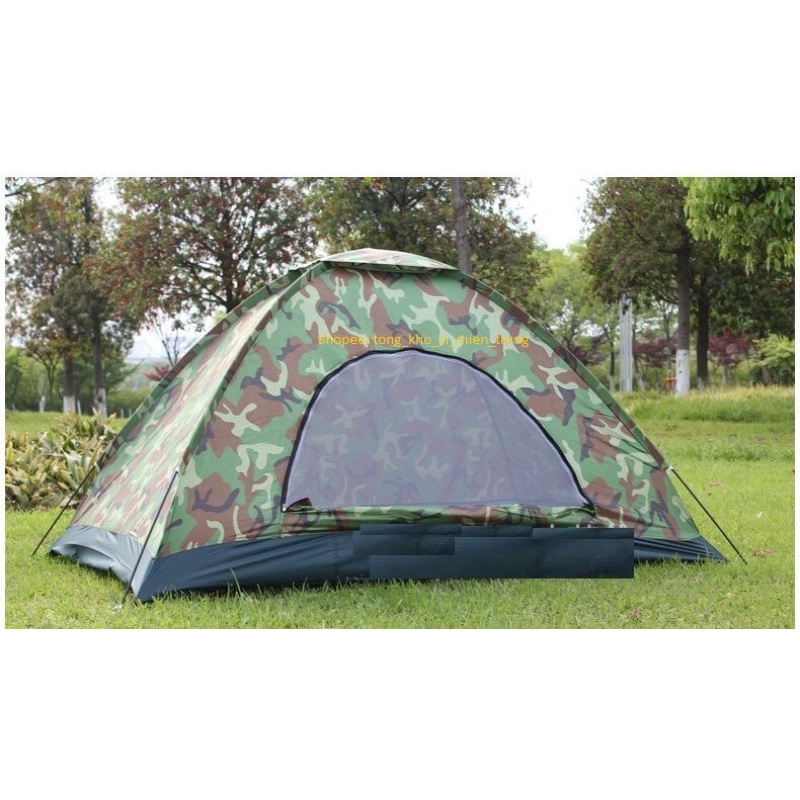 [Cao Cấp] Lều du lịch cắm trại phượt 2 lớp cao cấp dã ngoại picnic 2 3 4 người chống thấm nước mưa rằn ri tự bung