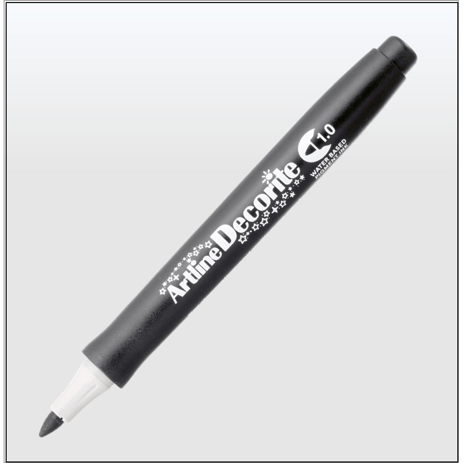 Bút màu nổi viết vẽ trên mọi chất liệu Artline Decorite EDF-1 - Màu đen (Black)