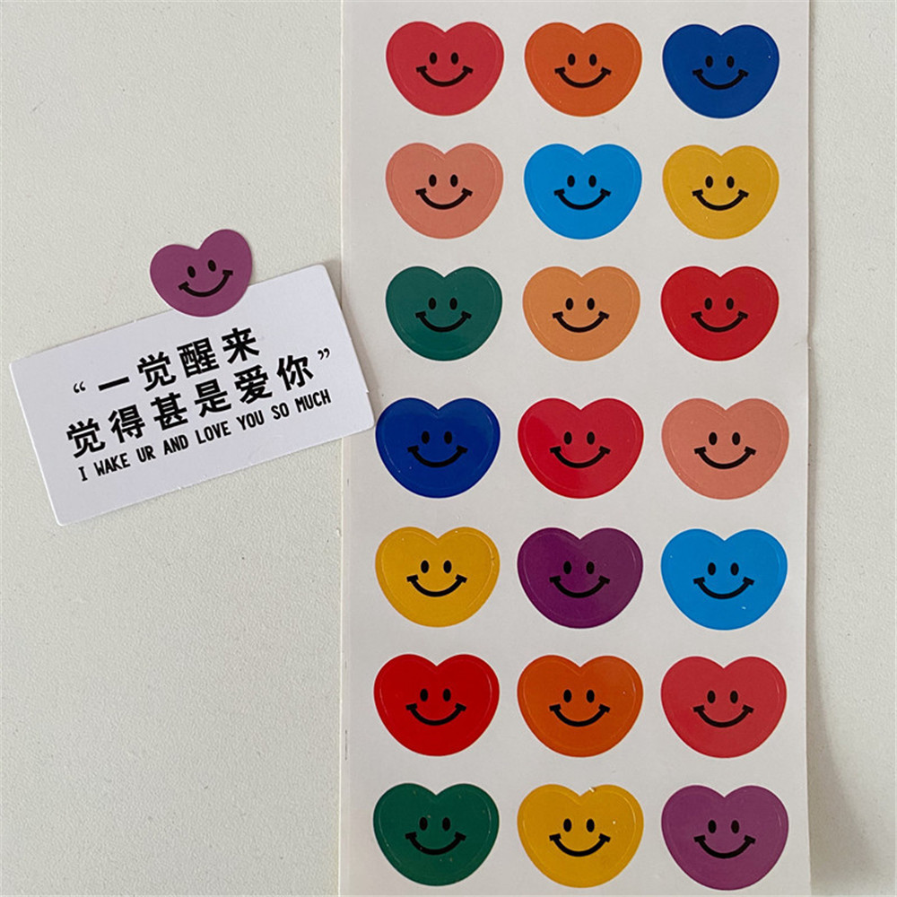 Sticker dán hình trái tim mặt cười dùng cho trang trí Scrapbook/nhật ký/album DIY