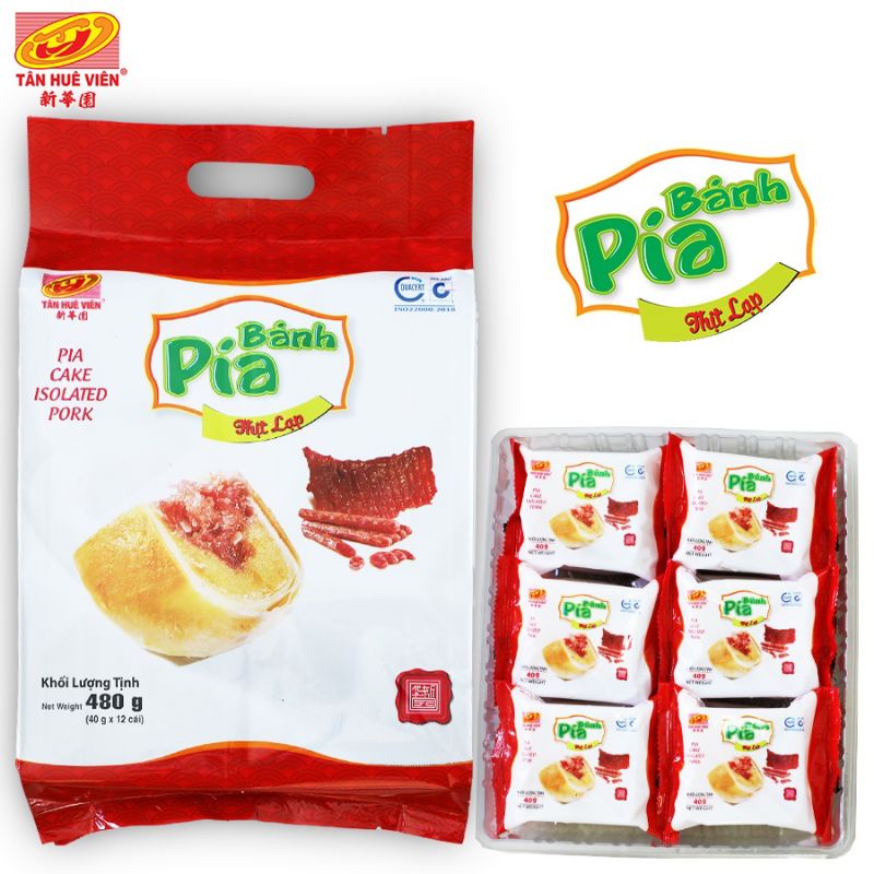 [mới]Bánh pía thịt lạp túi 12 bánh 480g
