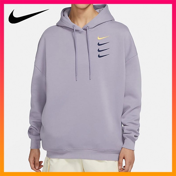 Áo hoodies NIKE dáng rộng màu tím thời trang mùa thu 2021 DO9248-555
