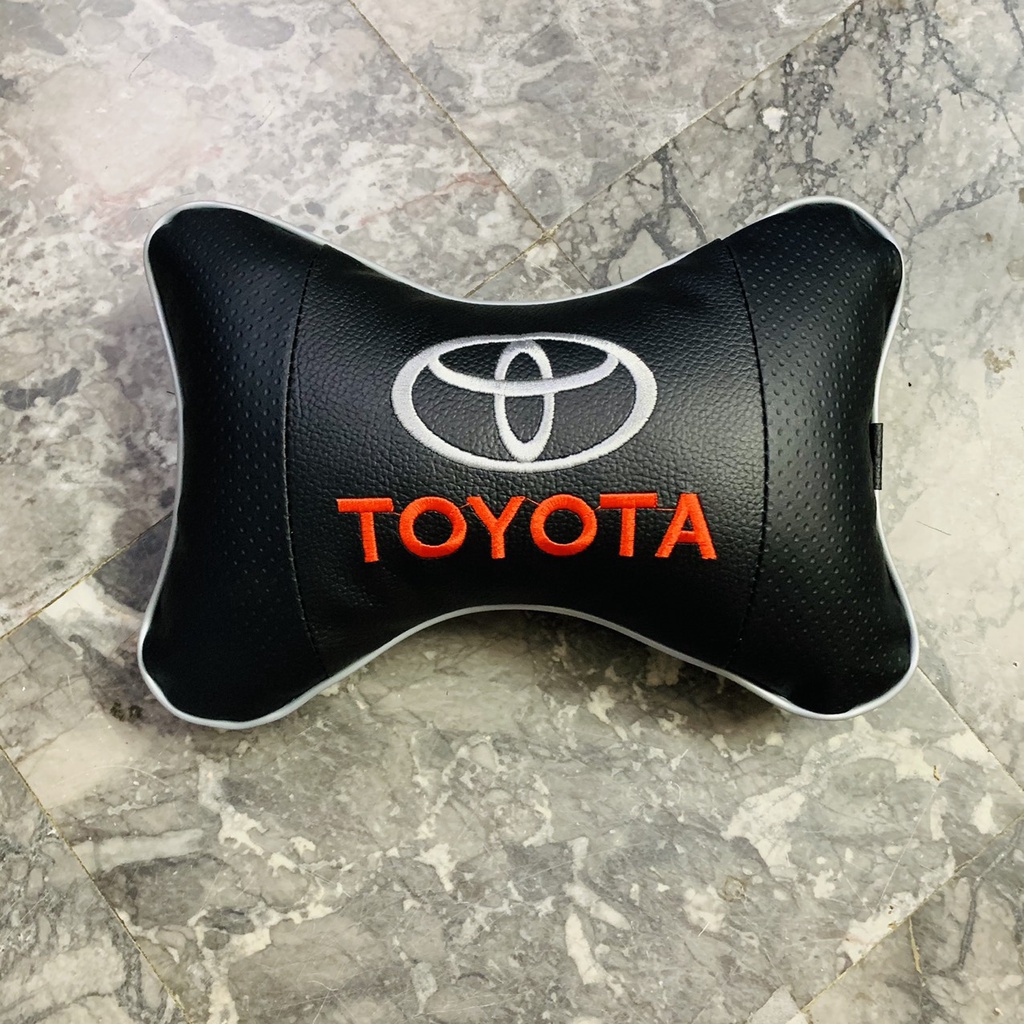 Gối Tựa Đầu Ô Tô Có Thêu Logo Cao Cấp, Chống Đau Mỏi Gáy theo hãng xe Toyota, Chevrolet, vv