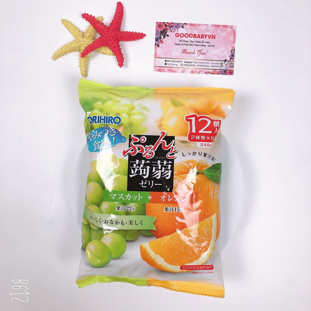 Thạch hoa quả Orihiro đủ loại Nhật Bản cho bé ăn dặm 240g Goodbabyvn