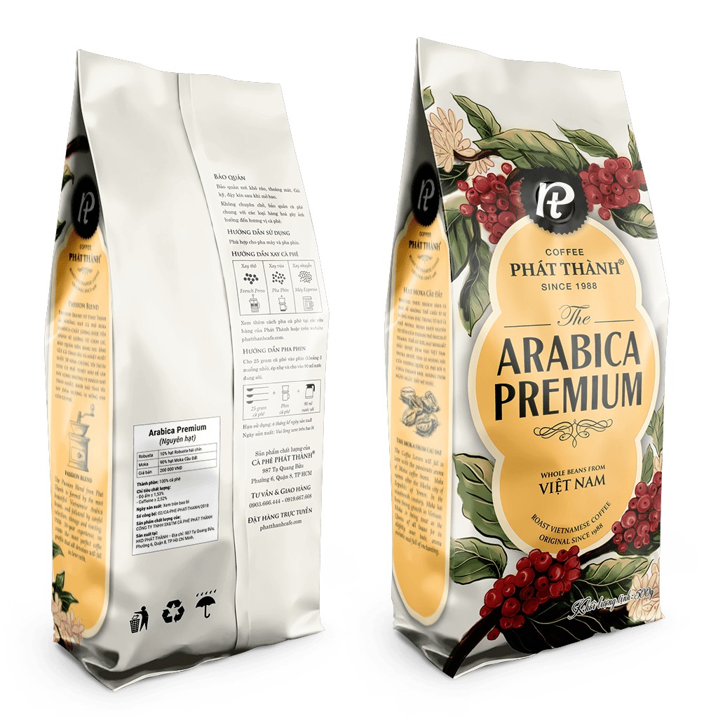 Cà phê Phát Thành Arabica Premium PC4 - Gói 500g