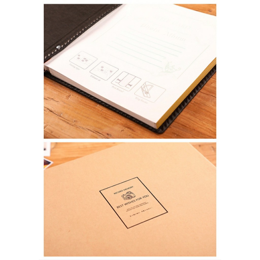 Album ảnh DIY bìa da loại đẹp sang trọng cỡ lớn kèm hộp đựng