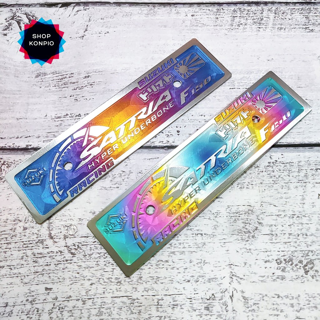 Bảng Tên Titan 3D Dành Cho Xe Satria Màu Khò Và Điện Phân ( SP Chưa Bao Gồm Ốc )