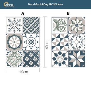Decal gạch bông UV Sói Xám dán trang trí