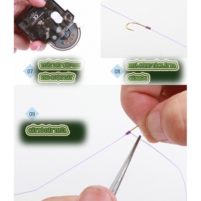 Máy Buộc Lưỡi Câu Cá CHUIXIAN - Dụng Cụ Buộc Lưỡi Câu Tiện Dụng { Tặng kèm pin}
