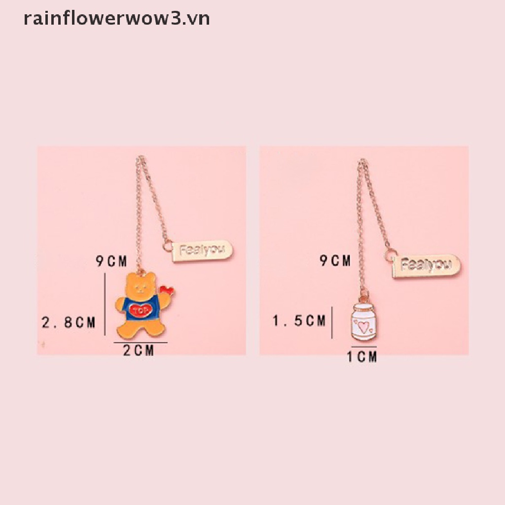 Thẻ Đánh Dấu Trang Sách Bằng Kim Loại Mặt Dây Dễ Thương