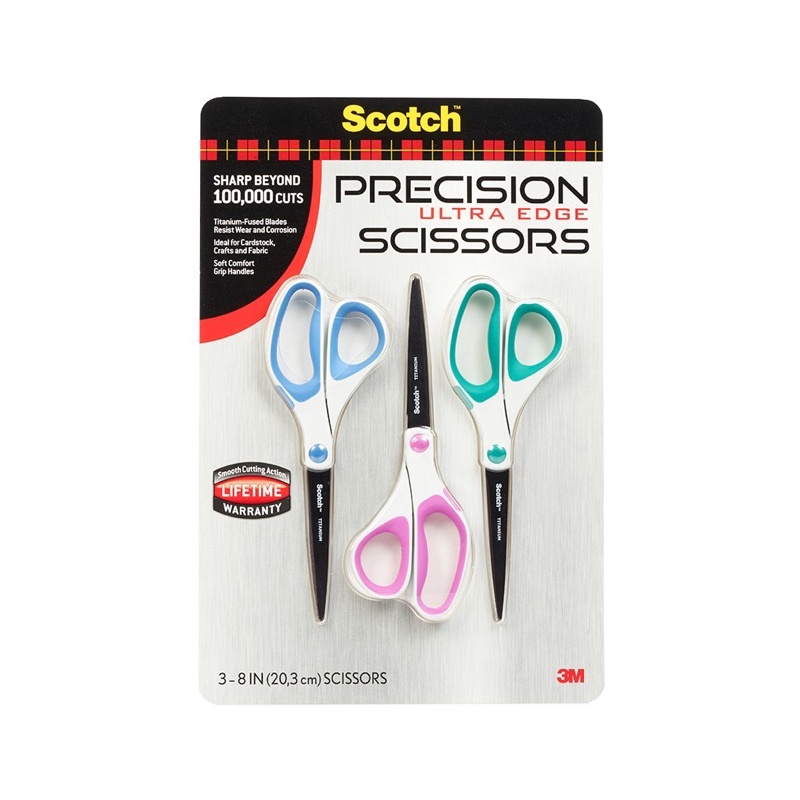 [Bill Mỹ] KÉO SCOTCH PRECISION ULTRA EDGE SCISSORS của tập đoàn 3M nổi tiếng của Mỹ