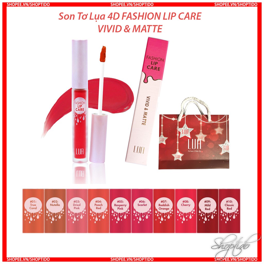 Son Tơ 4D Lua Fashion Lip Care Hiệu ứng kéo tơ 4D Son Lua Hàn Quốc