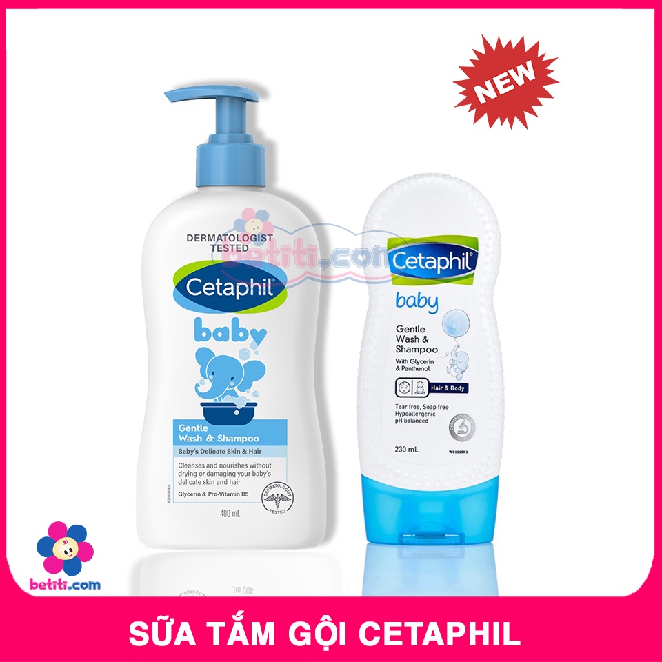 [CETAPHIL] Sữa Tắm Gội Toàn Thân Cho Bé Cetaphil Baby Gentle Wash &amp; Shampoo Chai 230ml / 400ml