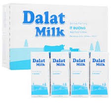 Thùng 48 hộp sữa tươi tiệt trùng ít đường Dalat Milk 110ml/ hộp