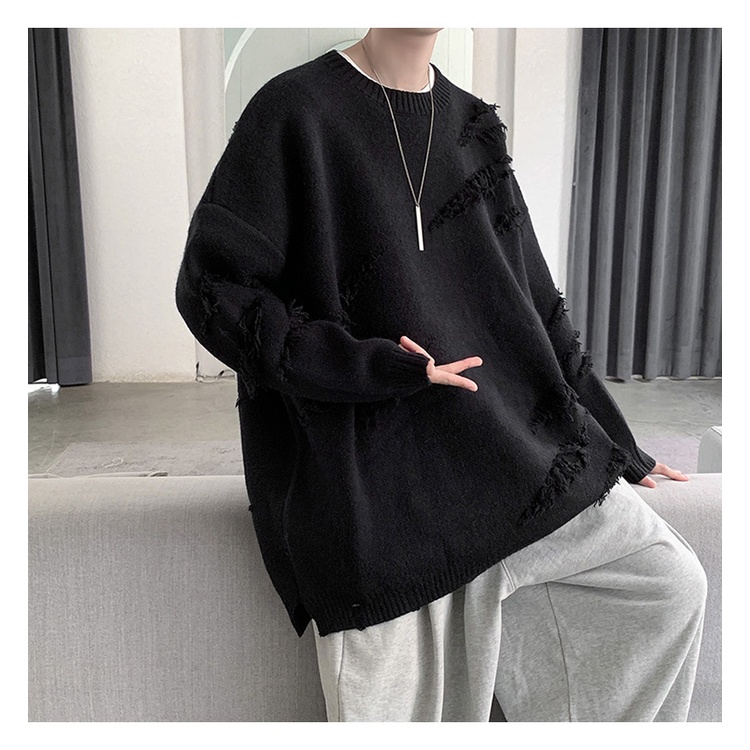 Áo sweater form rộng Unisex nam nữ Big Size Áo sweater trơn nam nữ form rộng áo tay dài unisex chất len rách học sinh