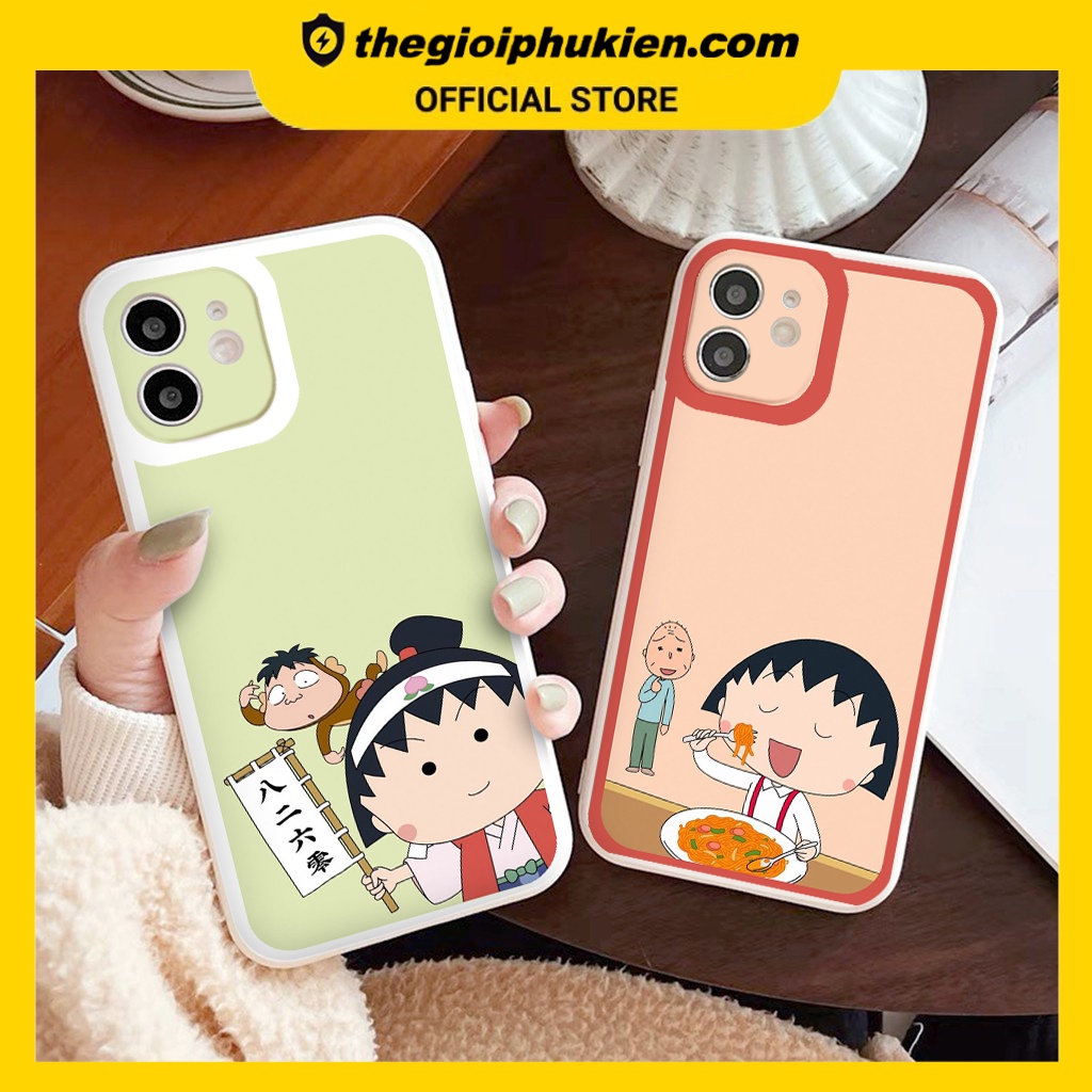 Ốp iphone - Ốp lưng iphone cạnh vuông cô bé Marruko dành cho ip 6 đến 14promax - ng223