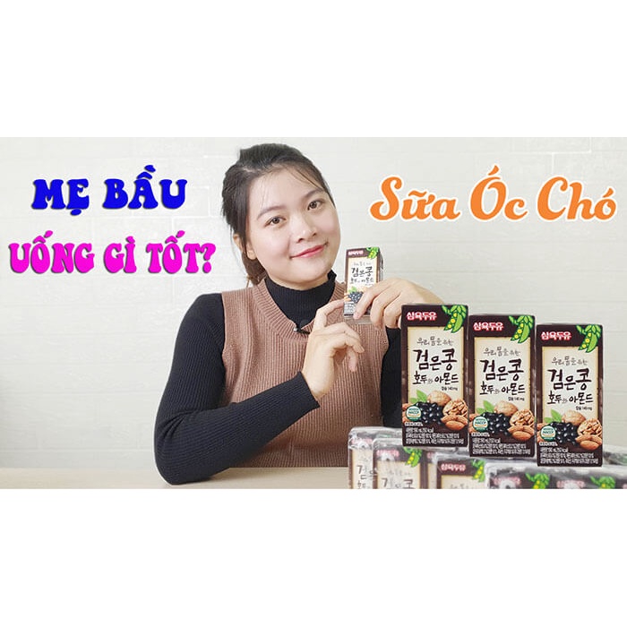 Thùng 20 Túi Sữa nước óc chó đậu đen hạnh nhân Hàn Quốc SAHMYOOK 195ML