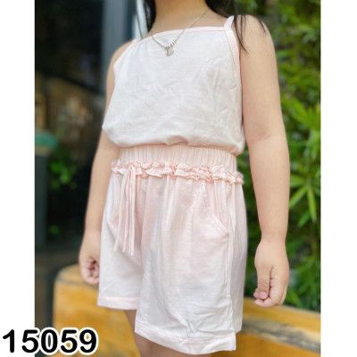 Bộ thun dây trơn nhiều màu cho bé gái 9-19kg - Bigbabyshop