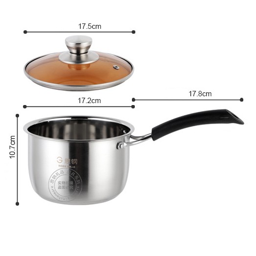 Nồi nấu bột inox cho bé 16cm