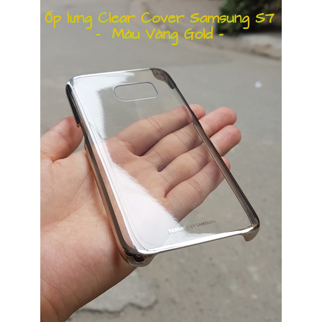 Ốp S7 (thường) viền màu , lưng trong suốt Clear Cover chính hãng Samsung | BigBuy360 - bigbuy360.vn